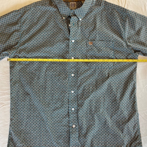 Cinch Men's Medallion Print Short Sleeve Button Down Western Shirt Size XL - Picture 4 of 7